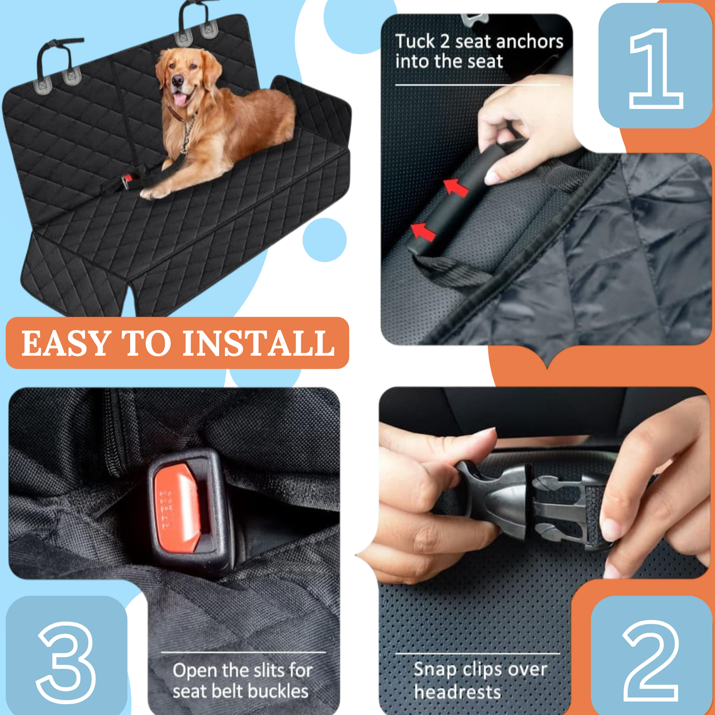 Pawluna - Dog Car Seat Cover